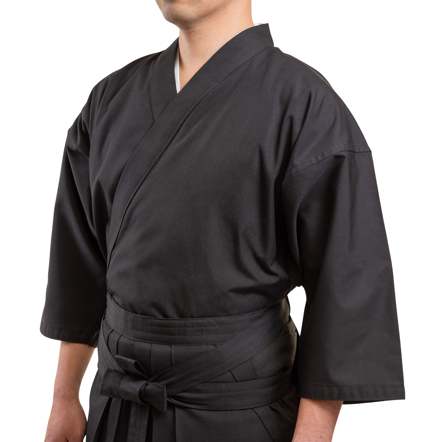 Miyabi Black Iaido Uniform Set with Tetron Iaigi, Shitagi and Hakama