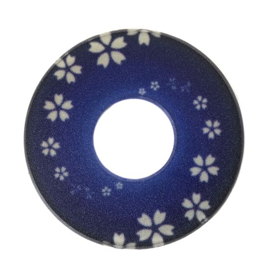 Uzu Sakura Tsuba - Blue