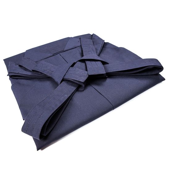 H-1-19 Polyester Rayon Kendo Hakama - Folded