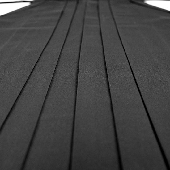 Black Polyester Rayon Junior Hakama - Pleats