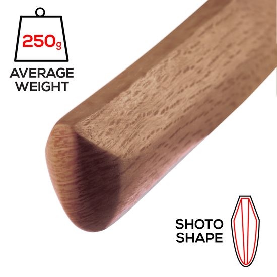 Stained Red Oak Shoto - Monouchi