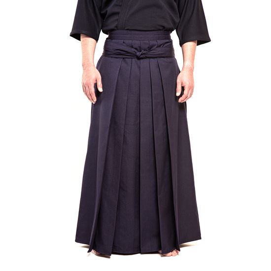 Wide Maehaba Tetron Hakama - Navy
