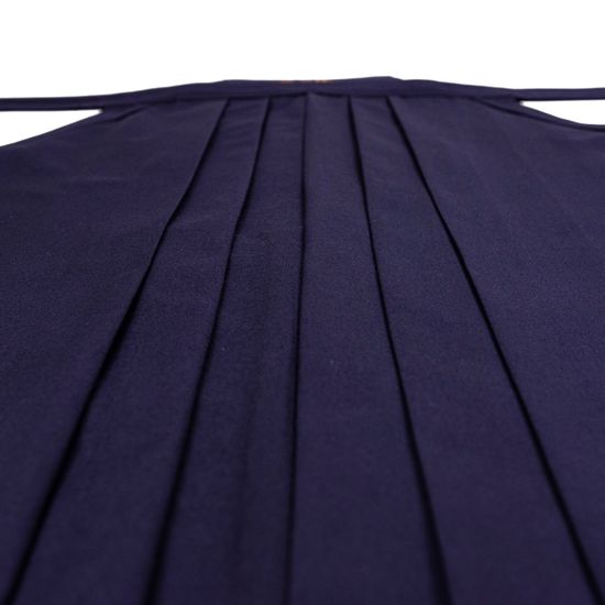 Wide Maehaba Tetron Hakama - Navy - Pleats