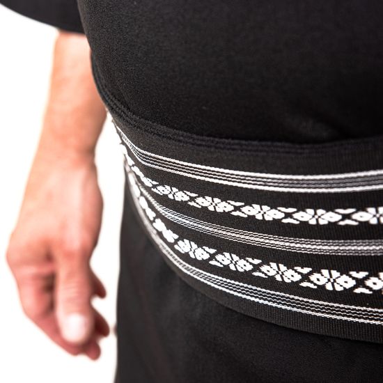 Deluxe Kuro Iaido Obi - Close