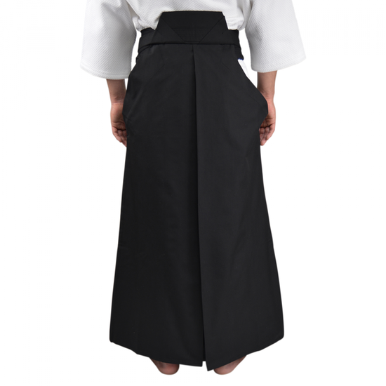 Black Tetron Aikido Hakama - Back View