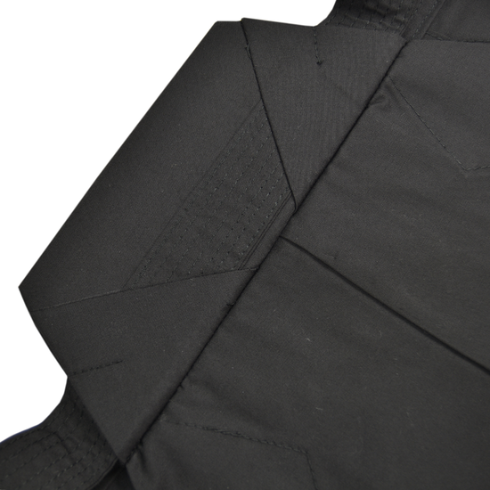 Black Tetron Aikido Hakama - Koshi Ita Back Plate