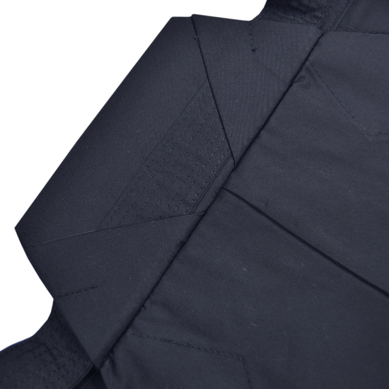 Blue Tetron Aikido Hakama - Koshi Ita Back Plate