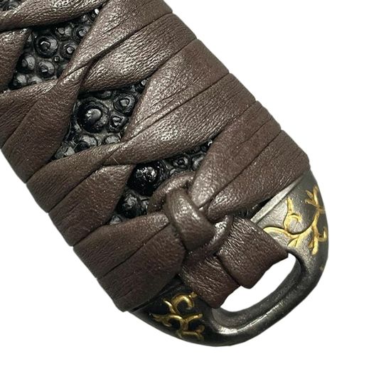 Custom Minosaka Wakizashi - Higo Koshirae Kashira Detail