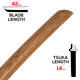Natural Red Oak Shoto: Profile