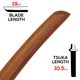 Natural Oak Tanto - Length