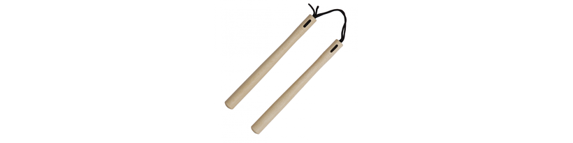 Round Oak Nunchaku - Rope