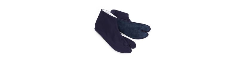 Leather Sole Tabi - Navy