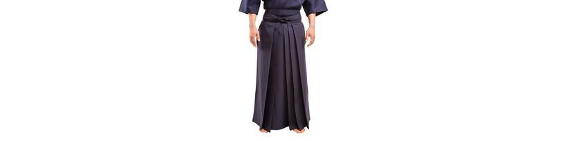 H-1-26 Polyester Rayon Kendo Hakama - Front