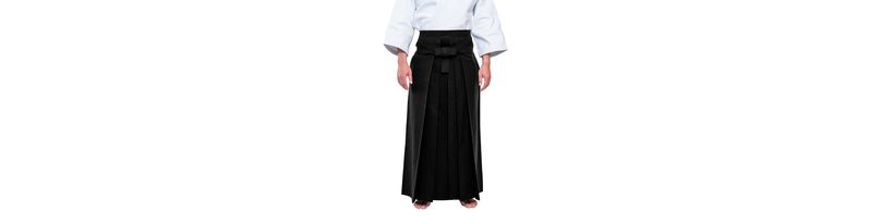 Black Cotton Aikido Hakama