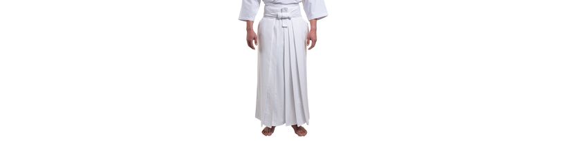White Tetron Hakama - Front
