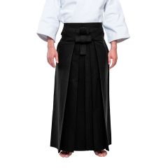 Aikido Hakama - Black Wide Maehaba #10,000 Cotton